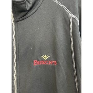 BUSCH’s BEER Men 3XL Black Soft Shell Fleece Lined Full Zip‎ Long Sleeve Jacket